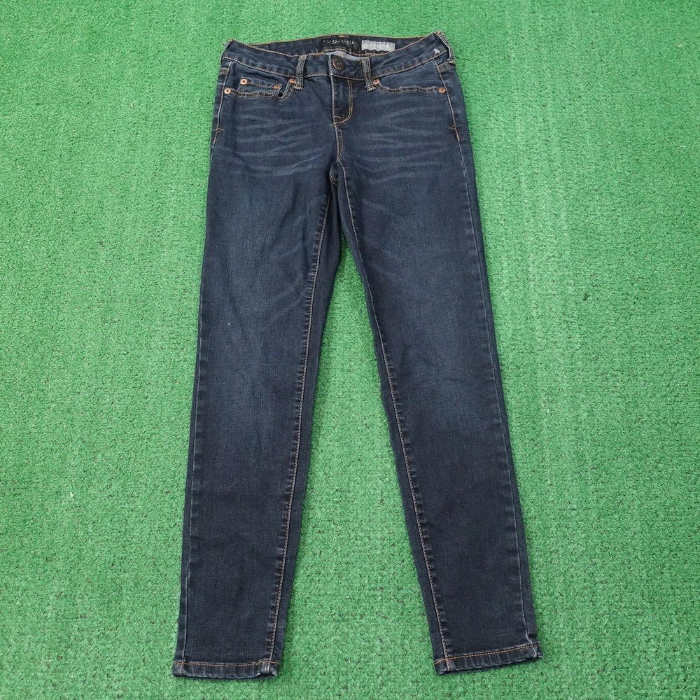 Aeropostale Jegging Jeans Womens 0 Short Blue Dark Wash Stretch Skinny Denim -E3